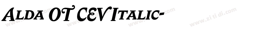 Alda OT CEV Italic字体转换